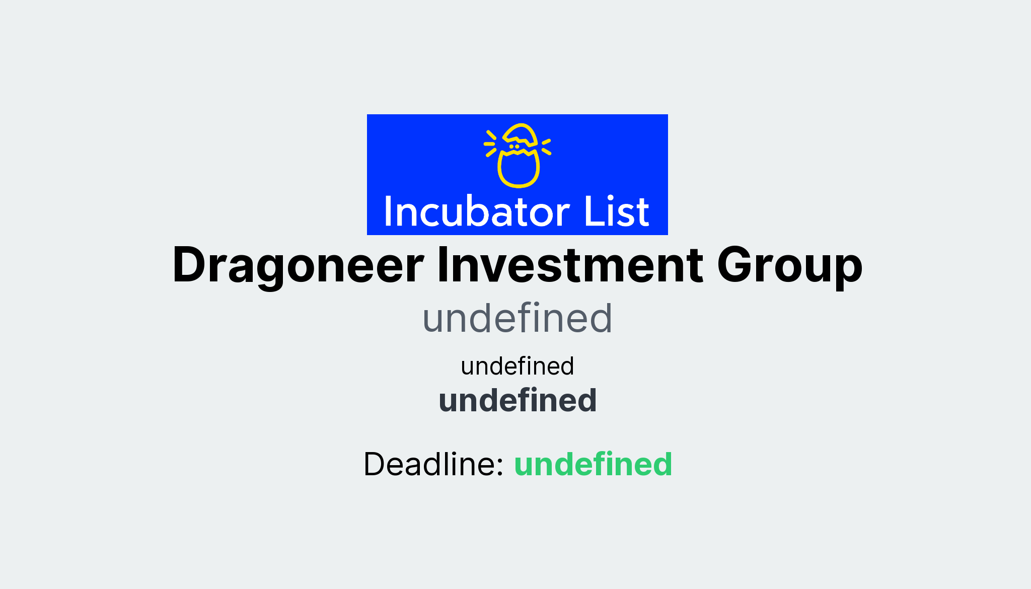 Dragoneer Investment Group Key Information